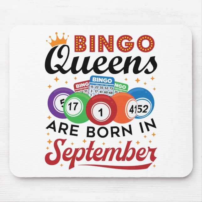 Bingo Queens är född i september Musmatta (Framsidan)