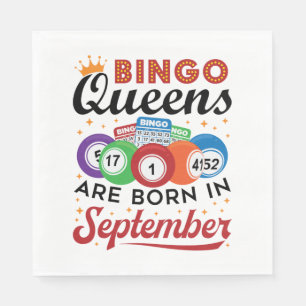 Bingo Queens är född i september Pappersservett