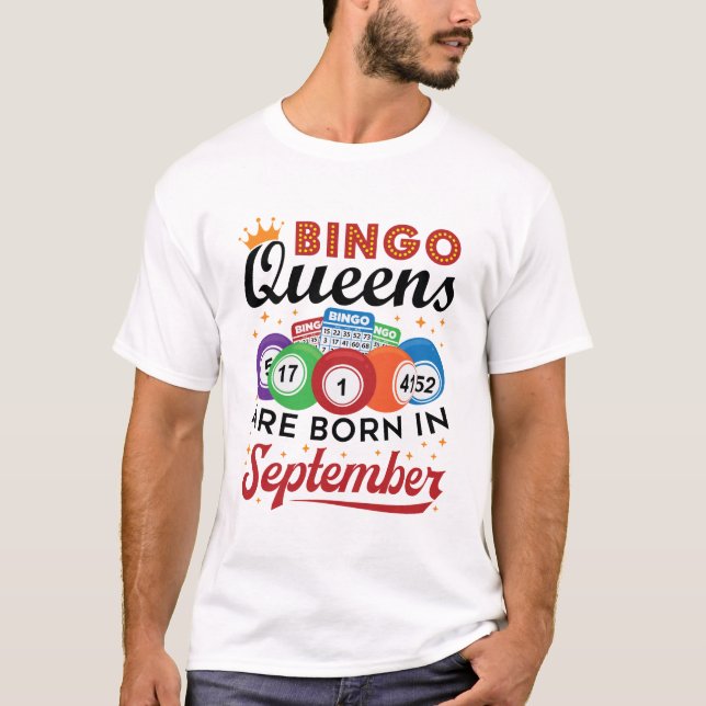 Bingo Queens är född i september T Shirt (Framsida)