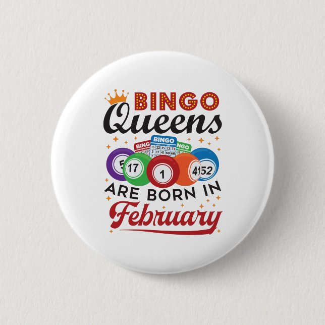 Bingo Queens föds i februari Knapp (Framsida)