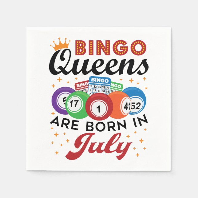 Bingo Queens föds i juli Pappersservett (Framsidan)