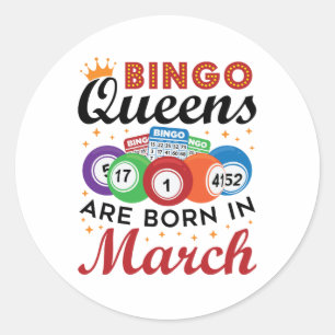 Bingo Queens föds i mars Runt Klistermärke