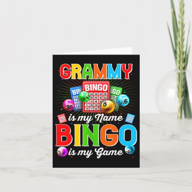 Bingo Rolig Grammy Är Mitt Namn Bingo Är Mitt Spel Kort (Framsida)