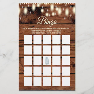 Bingo Rustic Land Western Möhippa Game Flygblad
