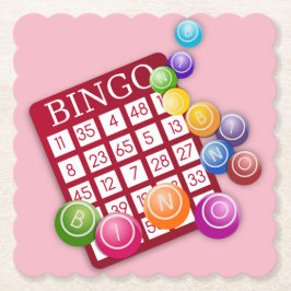 Bingo Scalloped Kant Papper Underlägg