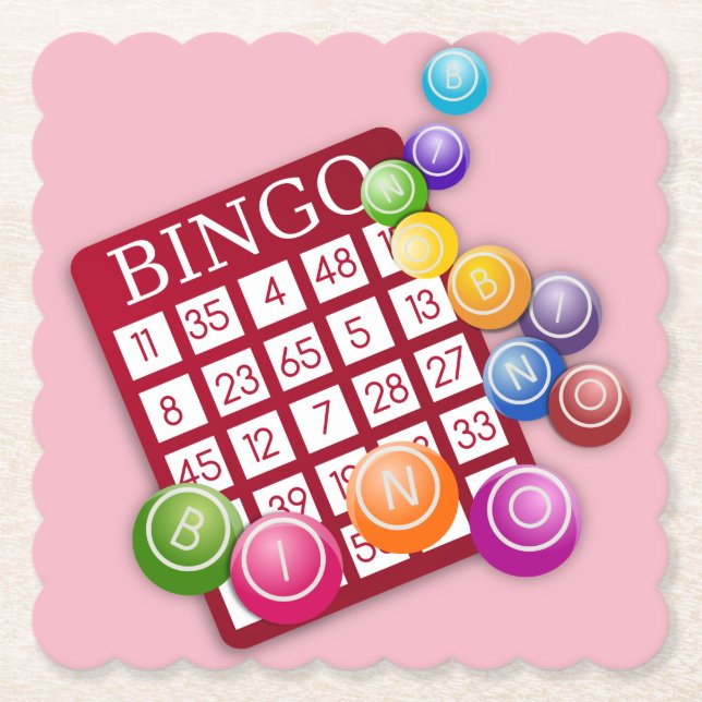 Bingo Scalloped Kant Papper Underlägg (Framsida)