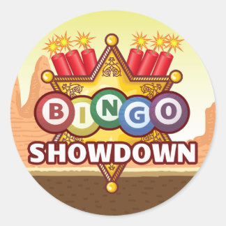 Bingo Showdown Stickers Runt Klistermärke
