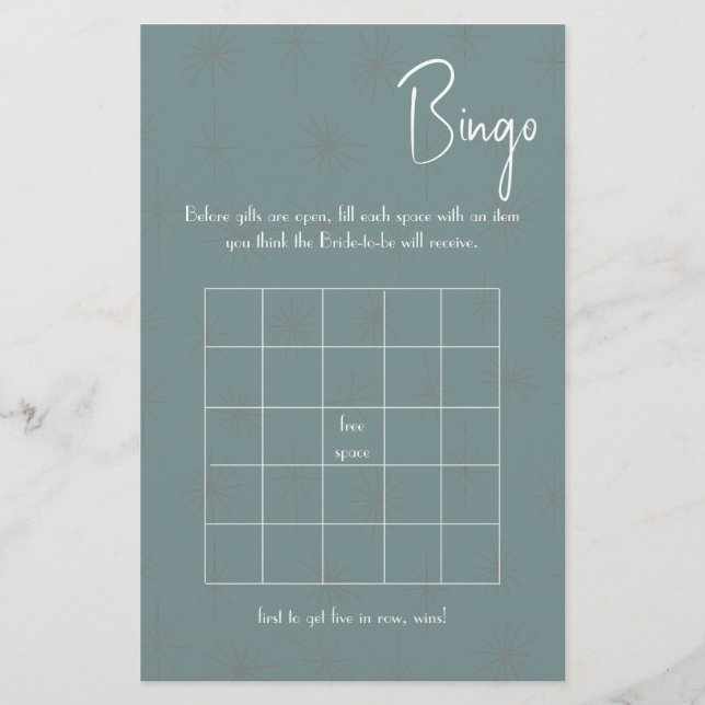 Bingo Shower Game Flyer (Framsidan)