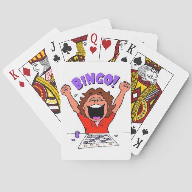 Bingo som leker kort casinokort (Baksidan)