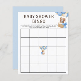 Bingo spel | Björn Ballong Pojke Bebis Shower Spel