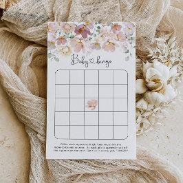 Bingo-spel för babydusch för blommigt