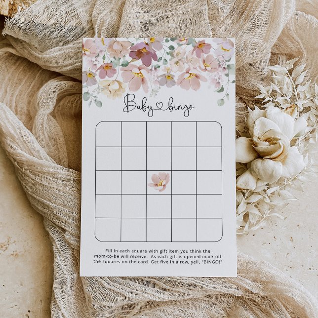 Bingo-spel för babydusch för blommigt (Skapare uppladdad)