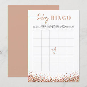 Bingo-spel för babyskor i Guld i Ro Inbjudningar