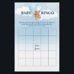 BINGO-spel för babyskor med blå Nalle Flygblad<br><div class="desc">Baby Bingo är en roligt och interaktiv perfekt för alla nallar som kallas babydusch. Varje gäst får ett bingokort som du kan fylla i med gåvor som du tänkor öppnas. När den blivande mamma öppnar sina gåvor markerar gästerna motsvarande saker på deras bingokort. Den första gästen som markerar alla objekt...</div>