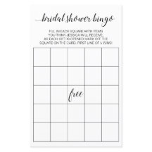 Bingo-spel för modern Elegant Möhippa