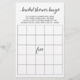 Bingo-spel för modern Elegant Möhippa Flygblad