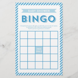 Bingo-spel för modern Rand Blue Baby Shower Bingo