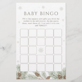 Bingo-spel för vinterbabyskor