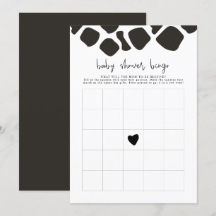 Bingo-spel i BRYNDLE Modern Cow Print Baby Shower Inbjudningar