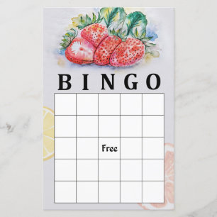 Bingo-spel med jordgubbar