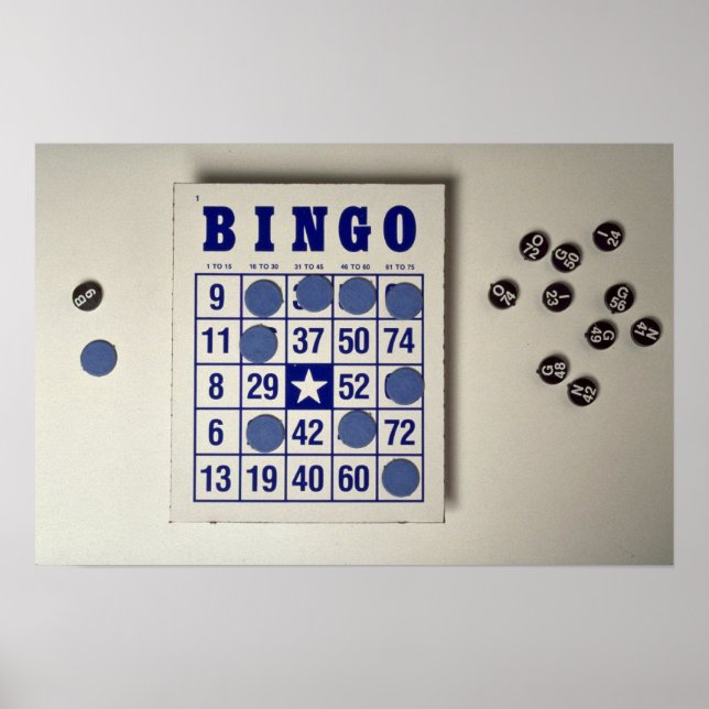 Bingo spelar hasardspel poster (Framsidan)