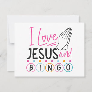 Bingo spelare Jesus Tro Kristen Jag älskar Jesus E Spara Datumet
