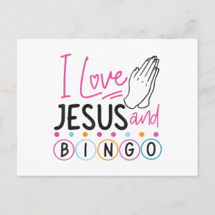 Bingo spelare Jesus Tro Kristen Jag älskar Jesus E Vykort