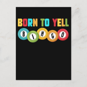 Bingo-spelare Rolig Bingo-älskare Humor Vykort