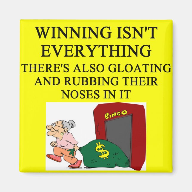 bingo-spelarskämt magnet (Framsidan)