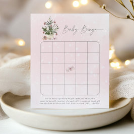 Bingo-spelet Winter rosa Julgran baby