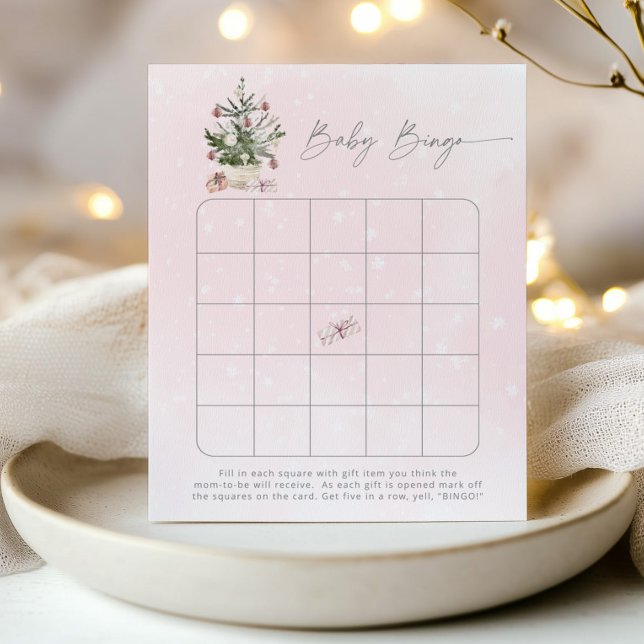 Bingo-spelet Winter rosa Julgran baby (Skapare uppladdad)