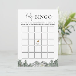 Bingo-spelkort för babyskor i vinterberg inbjudningar