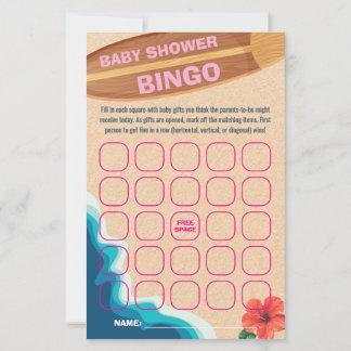 Bingo-spelkort för barn ombord på flicka