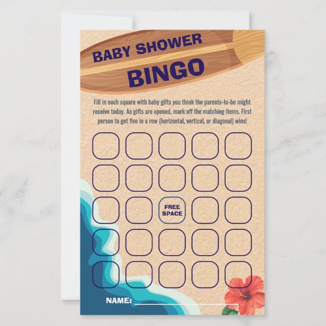 Bingo-spelkort för barn ombord på pojke (Framsida)