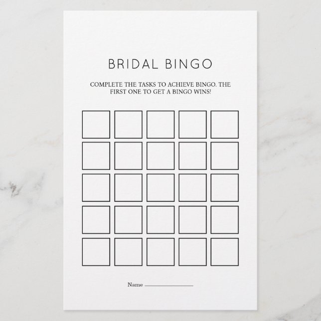Bingo-spelkort för minimal Möhippa för elegant (Framsida)