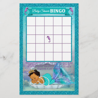 Bingo-spelkort för sjöjungfru babyskor nr 136