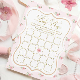 Bingo-spelkort för tea Party Baby Shower Bingo Inbjudningar