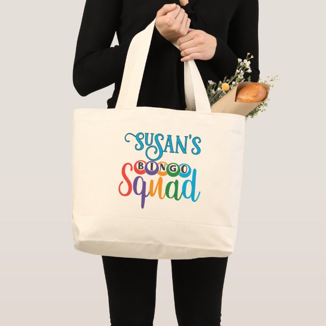Bingo Squad Tote Bag, Anpassningsbar Bingo Bag Jumbo Tygkasse (Framsida (produkt))