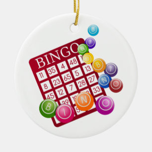 bingo sten julgransprydnad keramik