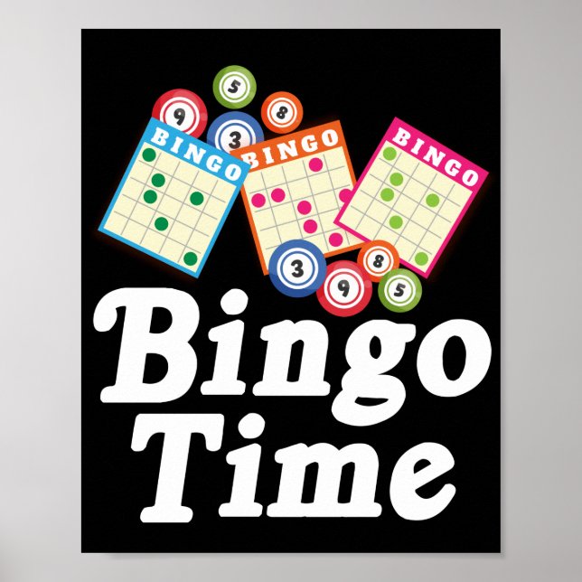 Bingo Time Funny Lucky Gambling Poster (Framsidan)