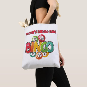 Bingo Tote Bag, Anpassningsbar Bingo Bag Tygkasse