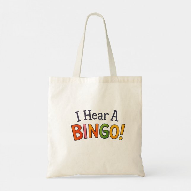 Bingo Tote Bag Tygkasse (Baksida)