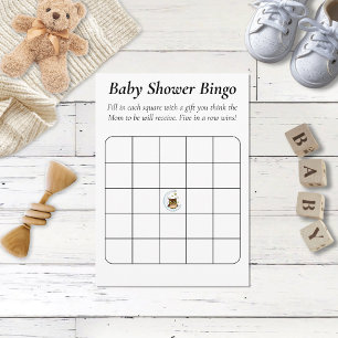 Bingo Uggla Måne Blue Cute Stars Baby Shower Bingo Tilläggskort
