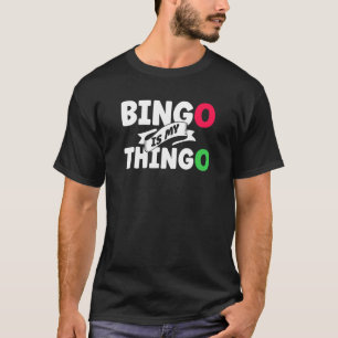Bingo-uppringaren spelar upp kortet Win Lucky Bing T Shirt