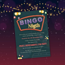 BINGO välgörenhetskort skolgemenskap festligt part