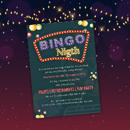 BINGO välgörenhetskort skolgemenskap festligt part Inbjudningar