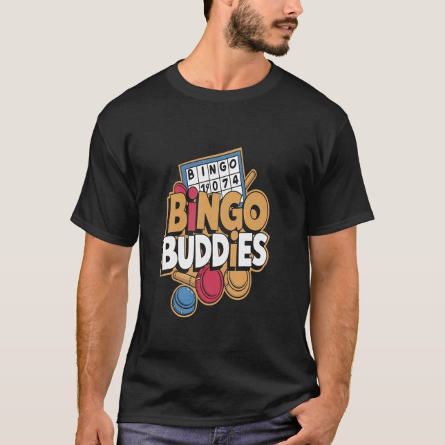 Bingo vänner Roligt Bingo lag T Shirt (Framsida)