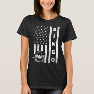 Bingo Vintage US Flagga Gambling Casino Bingo 1 T Shirt