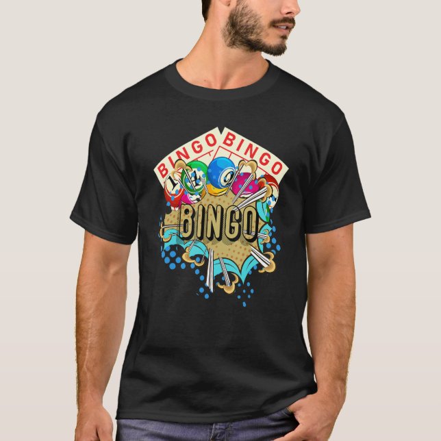 Bingo Winner Lottery Bingo Player Lotto Gambling B T Shirt (Framsida)