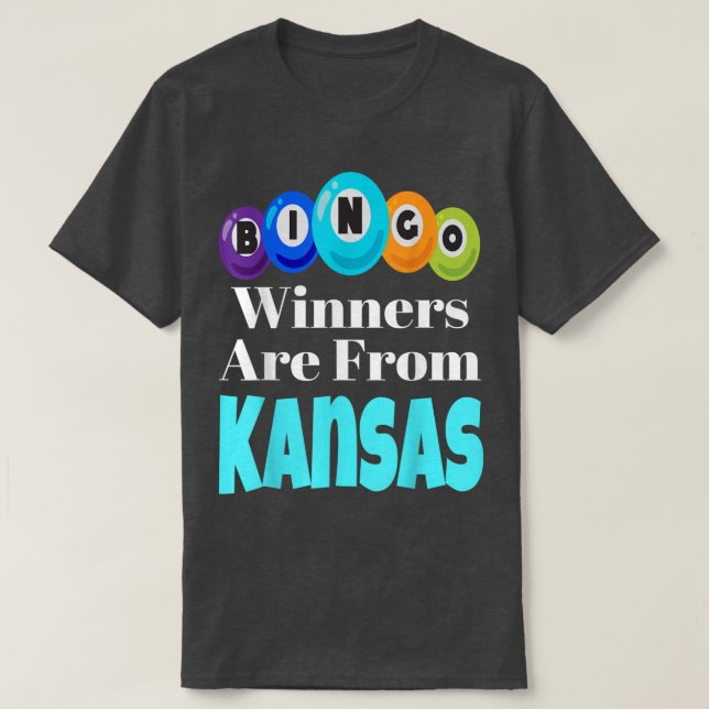 Bingo Winners Are From Kansas Funny Game Night Bin T Shirt (Design framsida)